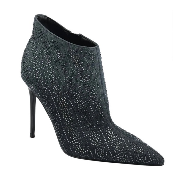 G by Guess Shoes - NWT GUESS Fazzie Black Rhinestone Embellished Pointed Toe Stiletto Booties, 7